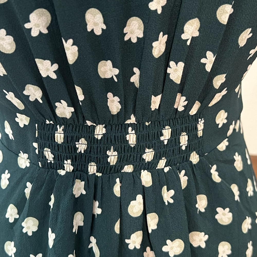 Kate Spade Green Puff Sleeve Mini Dress - Picture 4 of 6
